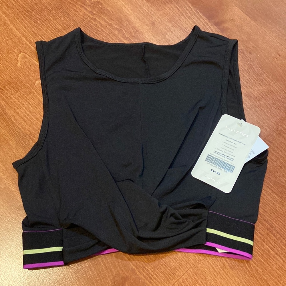Fabletics power touch light front twist tank small